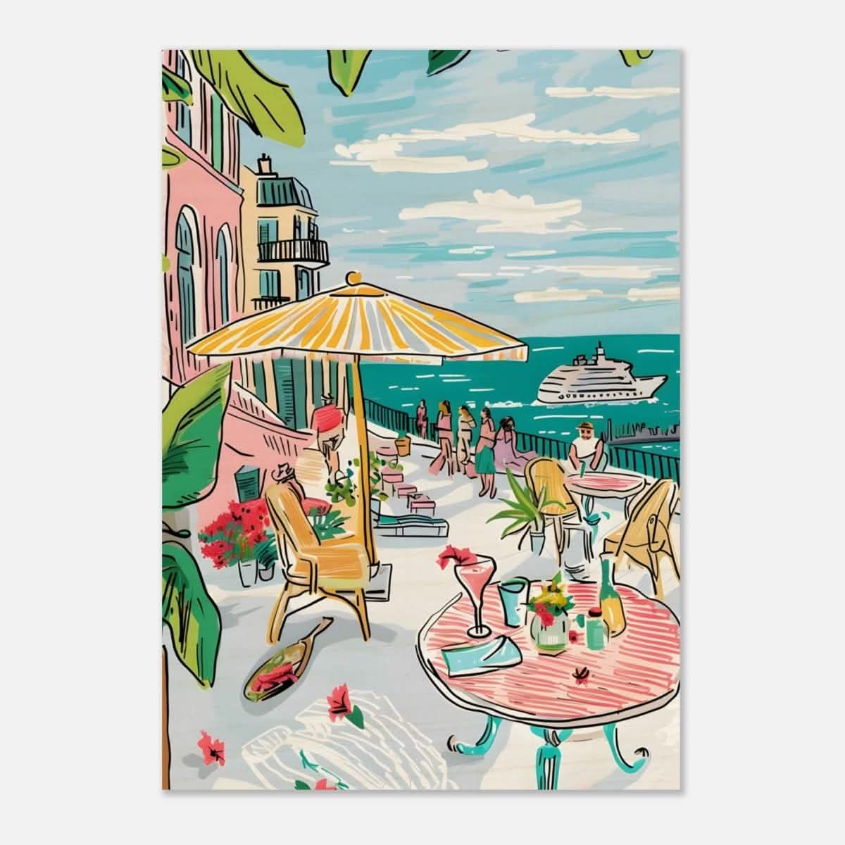 Da Vinci Travel Collection wall art print | St. Tropez France - Wood Prints - 70x100 cm / 28x40″ - 20 mm