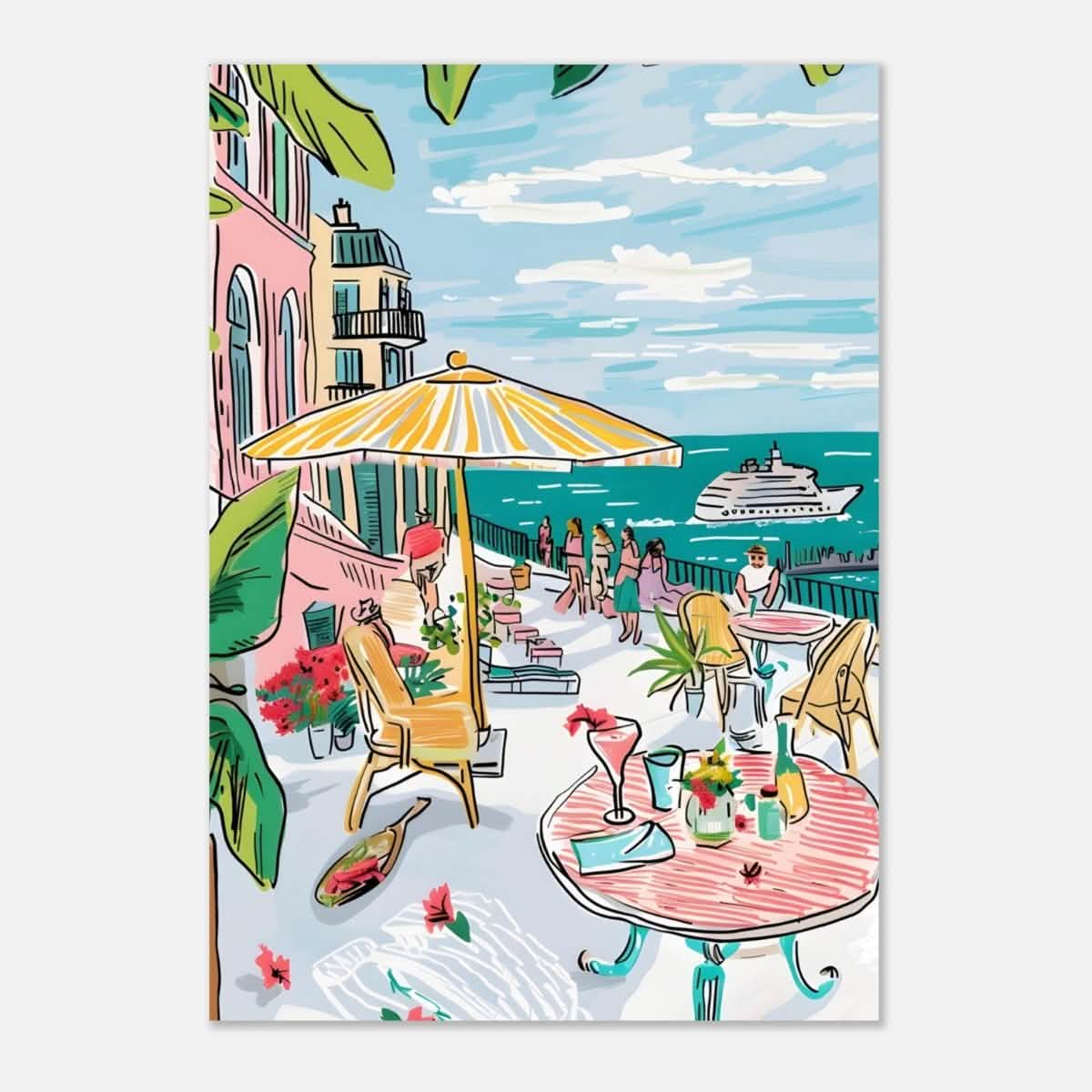 Da Vinci Travel Collection wall art print | St. Tropez France - Aluminum Print - 70x100 cm / 28x40″ -