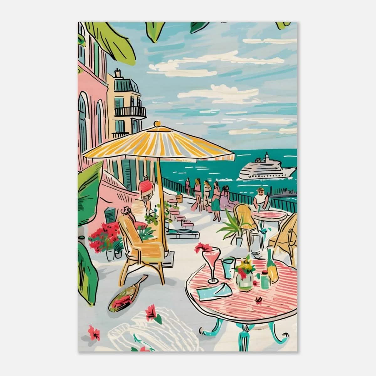 Da Vinci Travel Collection wall art print | St. Tropez France - Wood Prints - 40x60 cm / 16x24″ - 20 mm