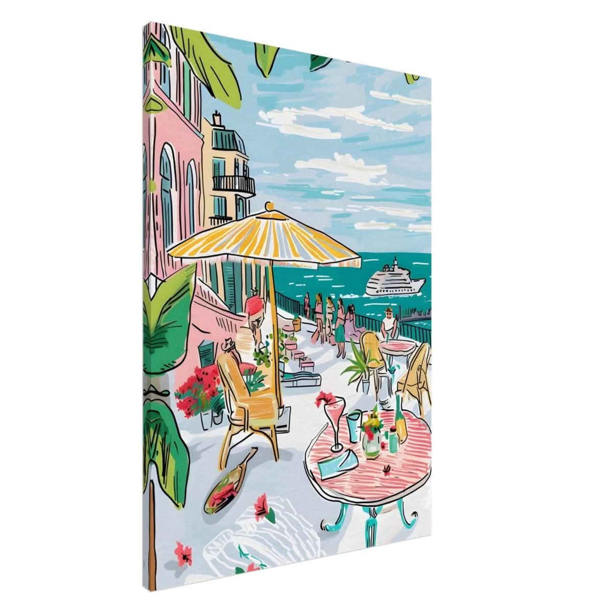 Da Vinci Travel Collection wall art print | St. Tropez France - Canvas - 70x100 cm / 28x40″ - Slim