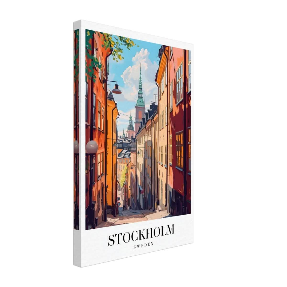 Da Vinci Travel Collection wall art print | Stockholm Sweden - Canvas - 30x45 cm / 12x18″ - Slim