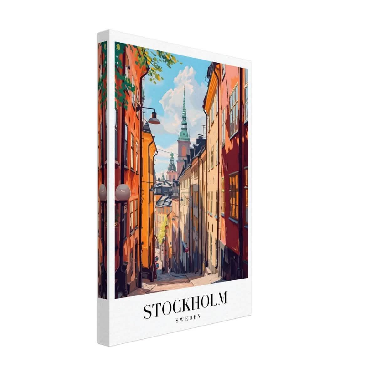 Da Vinci Travel Collection wall art print | Stockholm Sweden - Canvas - 30x45 cm / 12x18″ - Thick