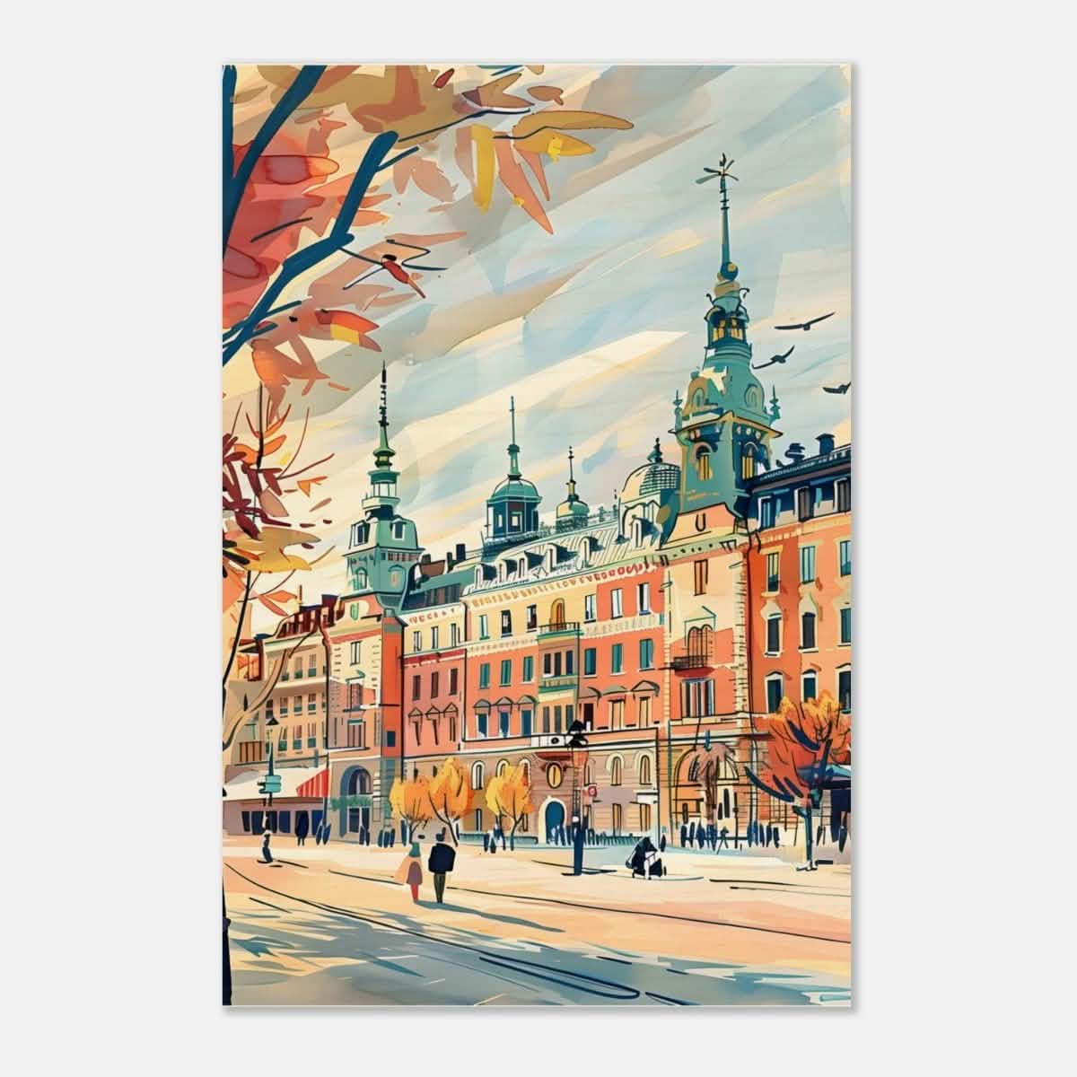 Da Vinci Travel Collection wall art print | Stockholm Sweden - Wood Prints - 30x45 cm / 12x18″ - 10 mm