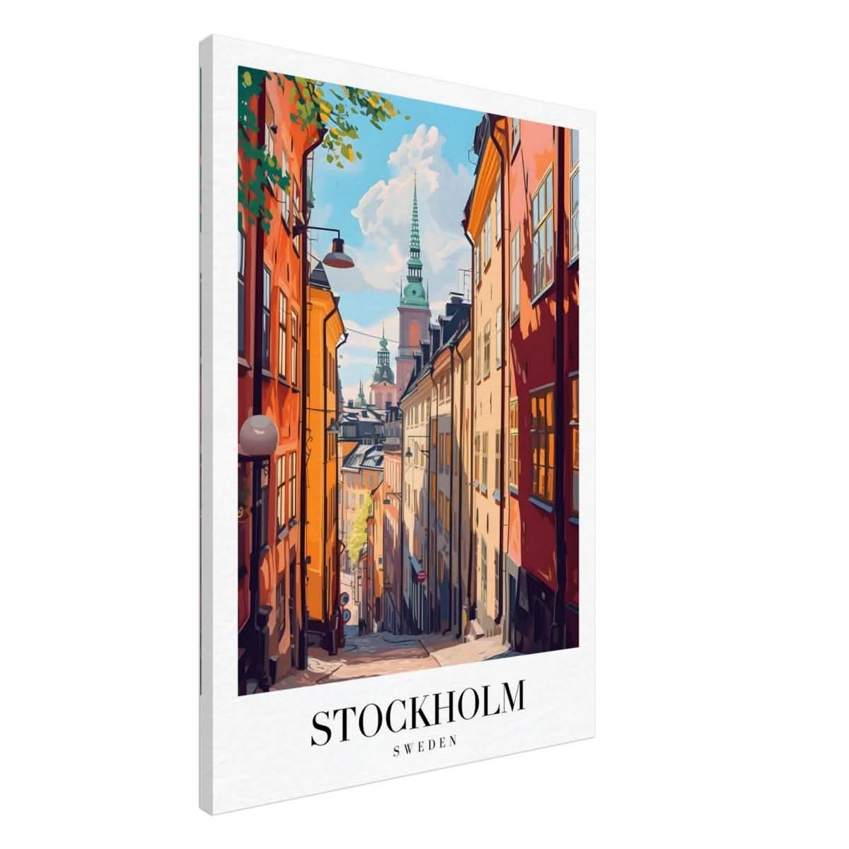 Da Vinci Travel Collection wall art print | Stockholm Sweden - Canvas - 70x100 cm / 28x40″ - Thick