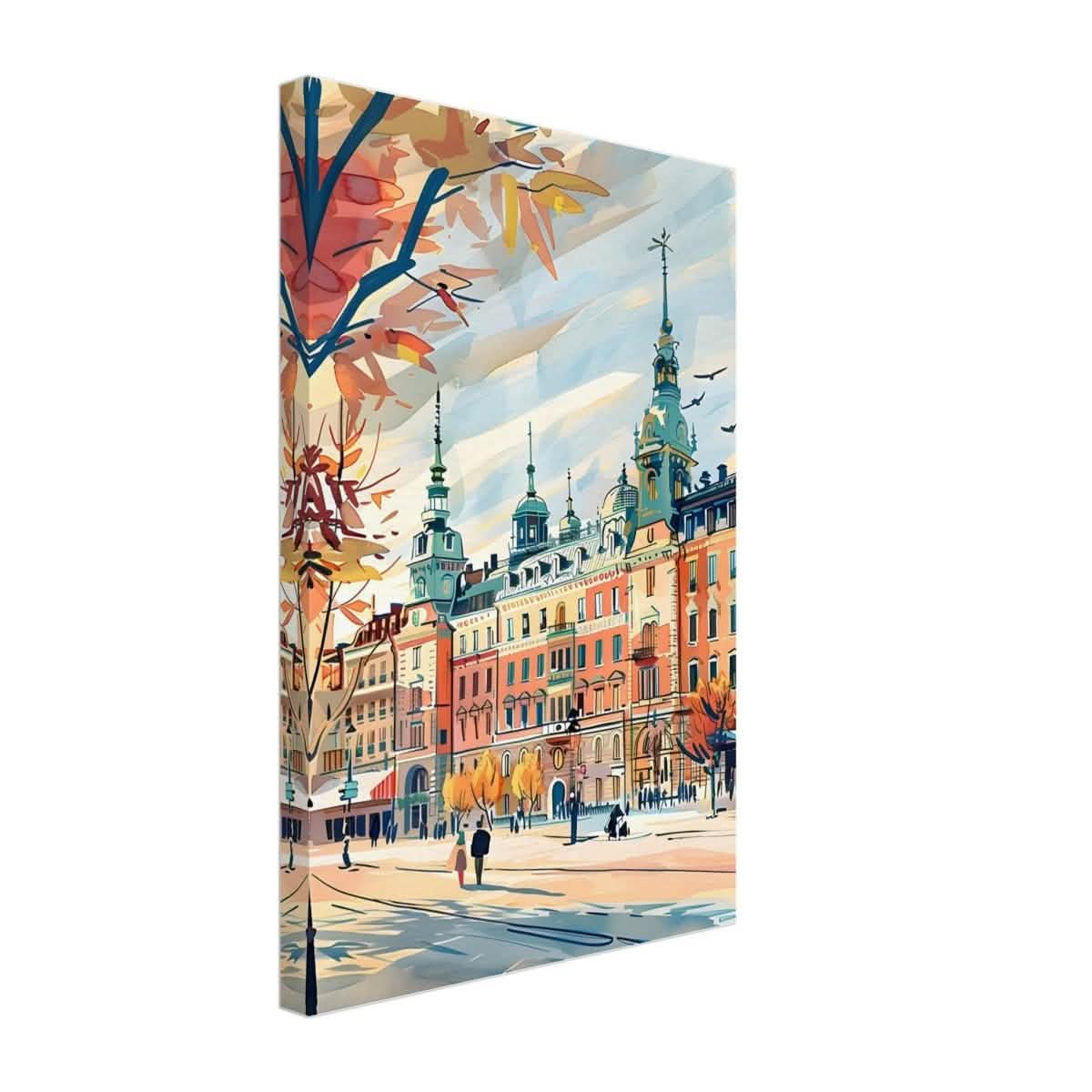 Da Vinci Travel Collection wall art print | Stockholm Sweden - Canvas - 30x45 cm / 12x18″ - Slim