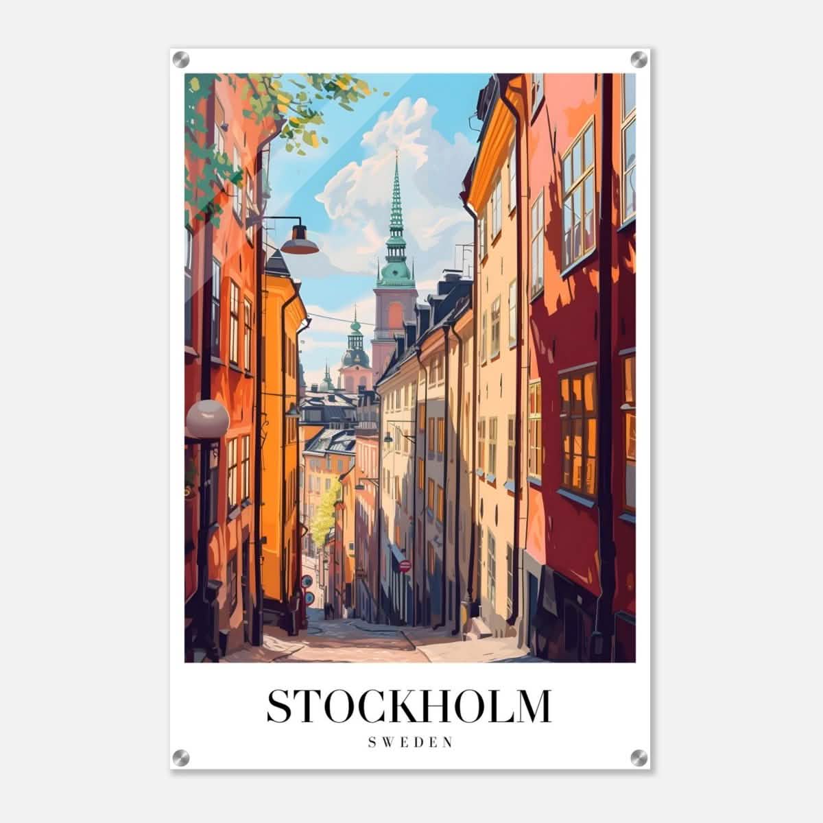 Da Vinci Travel Collection wall art print | Stockholm Sweden - Acrylic Print - 60x90 cm / 24x36″ -