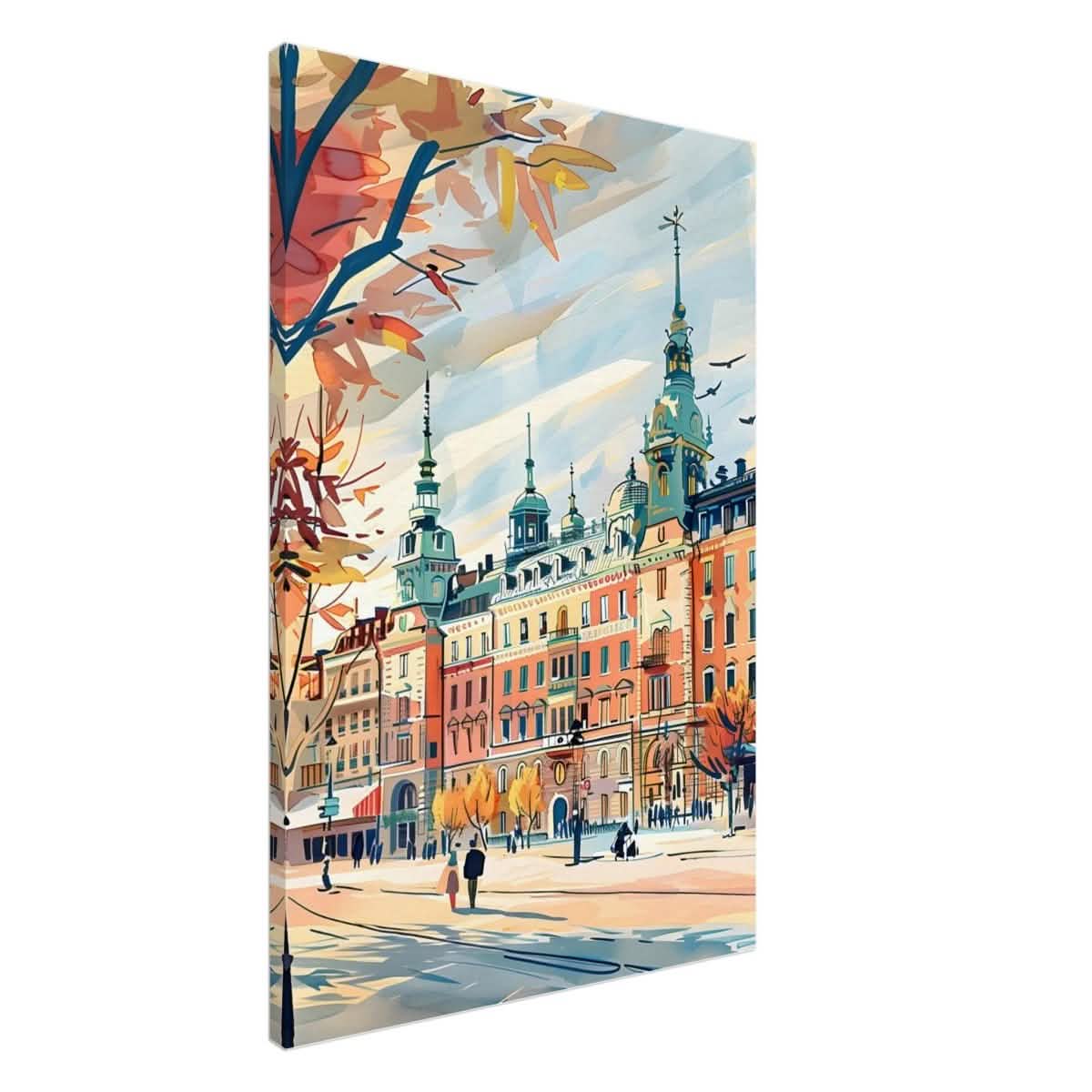 Da Vinci Travel Collection wall art print | Stockholm Sweden - Canvas - 60x90 cm / 24x36″ - Slim