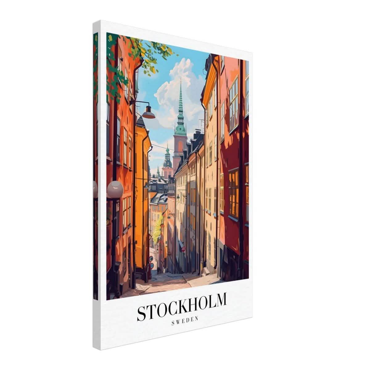 Da Vinci Travel Collection wall art print | Stockholm Sweden - Canvas - 40x60 cm / 16x24″ - Slim