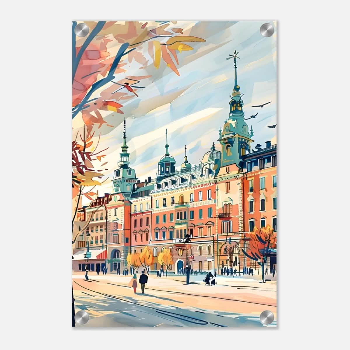 Da Vinci Travel Collection wall art print | Stockholm Sweden - Acrylic Print - 30x45 cm / 12x18″ -