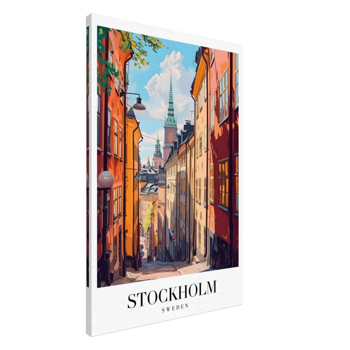 Da Vinci Travel Collection wall art print | Stockholm Sweden - Canvas - 60x90 cm / 24x36″ - Slim