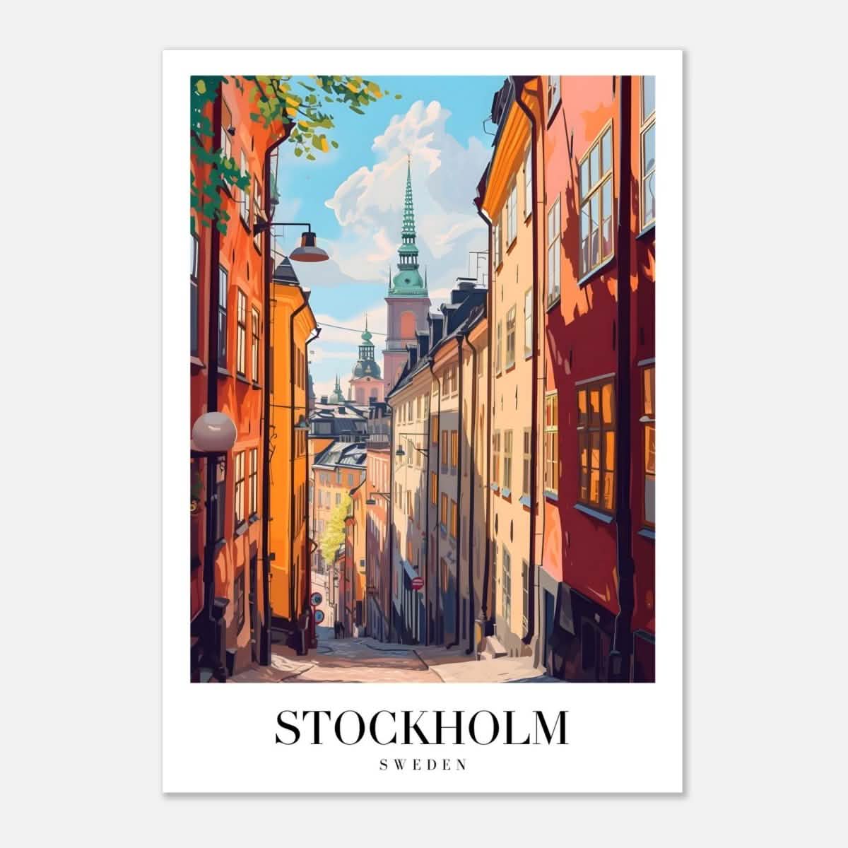 Da Vinci Travel Collection wall art print | Stockholm Sweden - Aluminum Print - 70x100 cm / 28x40″ -