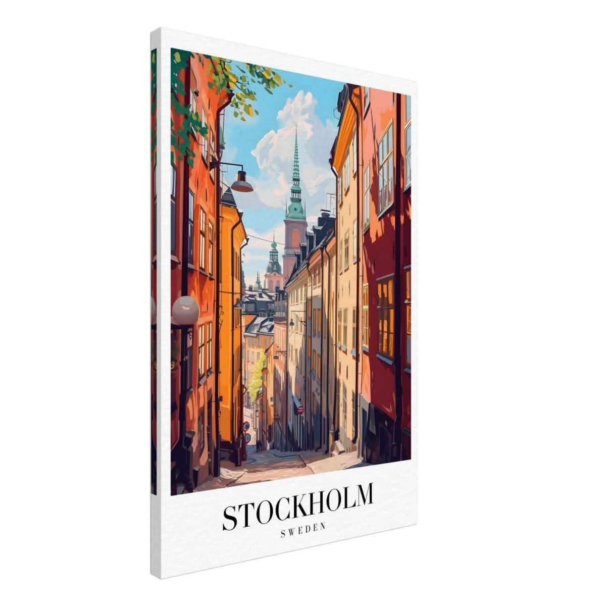 Da Vinci Travel Collection wall art print | Stockholm Sweden - Canvas - 50x75 cm / 20x30″ - Slim