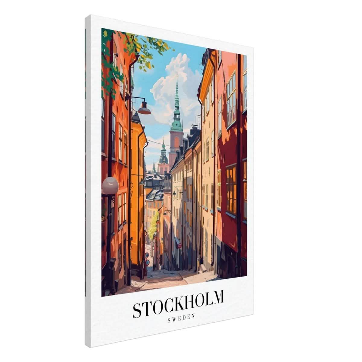 Da Vinci Travel Collection wall art print | Stockholm Sweden - Canvas - 70x100 cm / 28x40″ - Thick