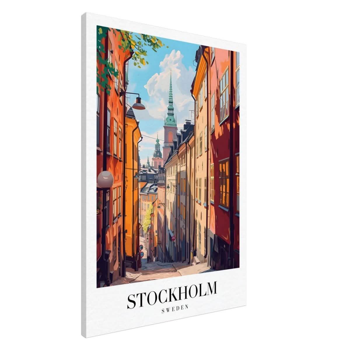 Da Vinci Travel Collection wall art print | Stockholm Sweden - Canvas - 70x100 cm / 28x40″ - Slim