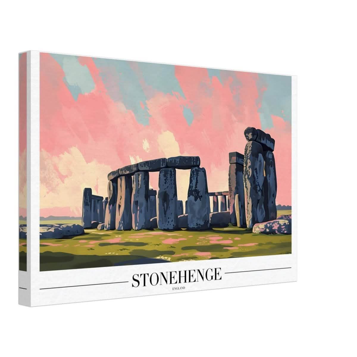 Da Vinci Travel Collection wall art print | Stonehenge England - Canvas - 30x45 cm / 12x18″ - Slim