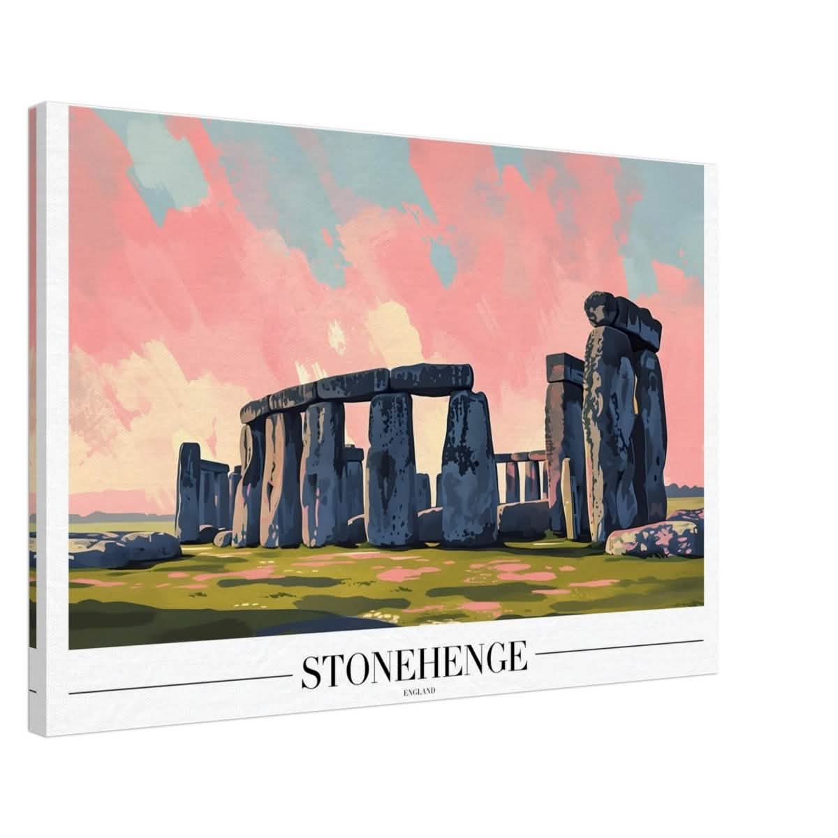 Da Vinci Travel Collection wall art print | Stonehenge England - Canvas - 60x90 cm / 24x36″ - Thick