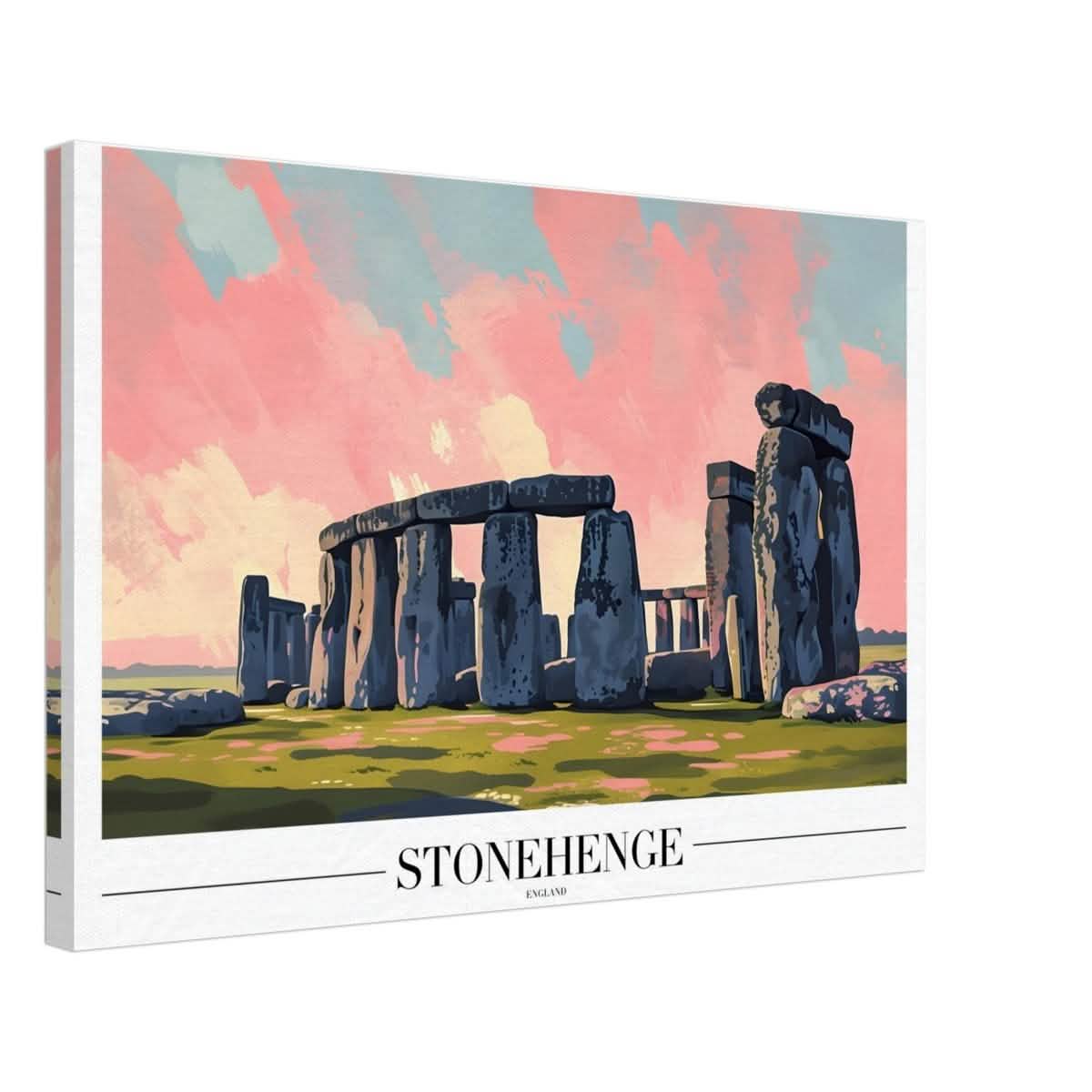 Da Vinci Travel Collection wall art print | Stonehenge England - Canvas - 40x60 cm / 16x24″ - Slim