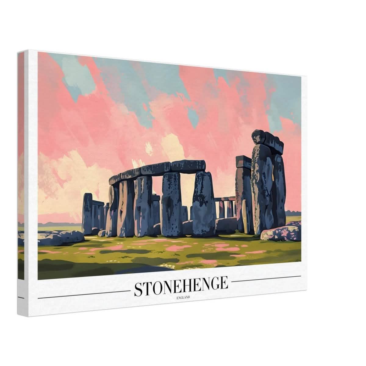 Da Vinci Travel Collection wall art print | Stonehenge England - Canvas - 40x60 cm / 16x24″ - Thick
