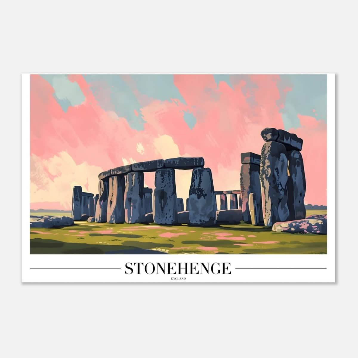 Da Vinci Travel Collection wall art print | Stonehenge England - Aluminum Print - 60x90 cm / 24x36″ -