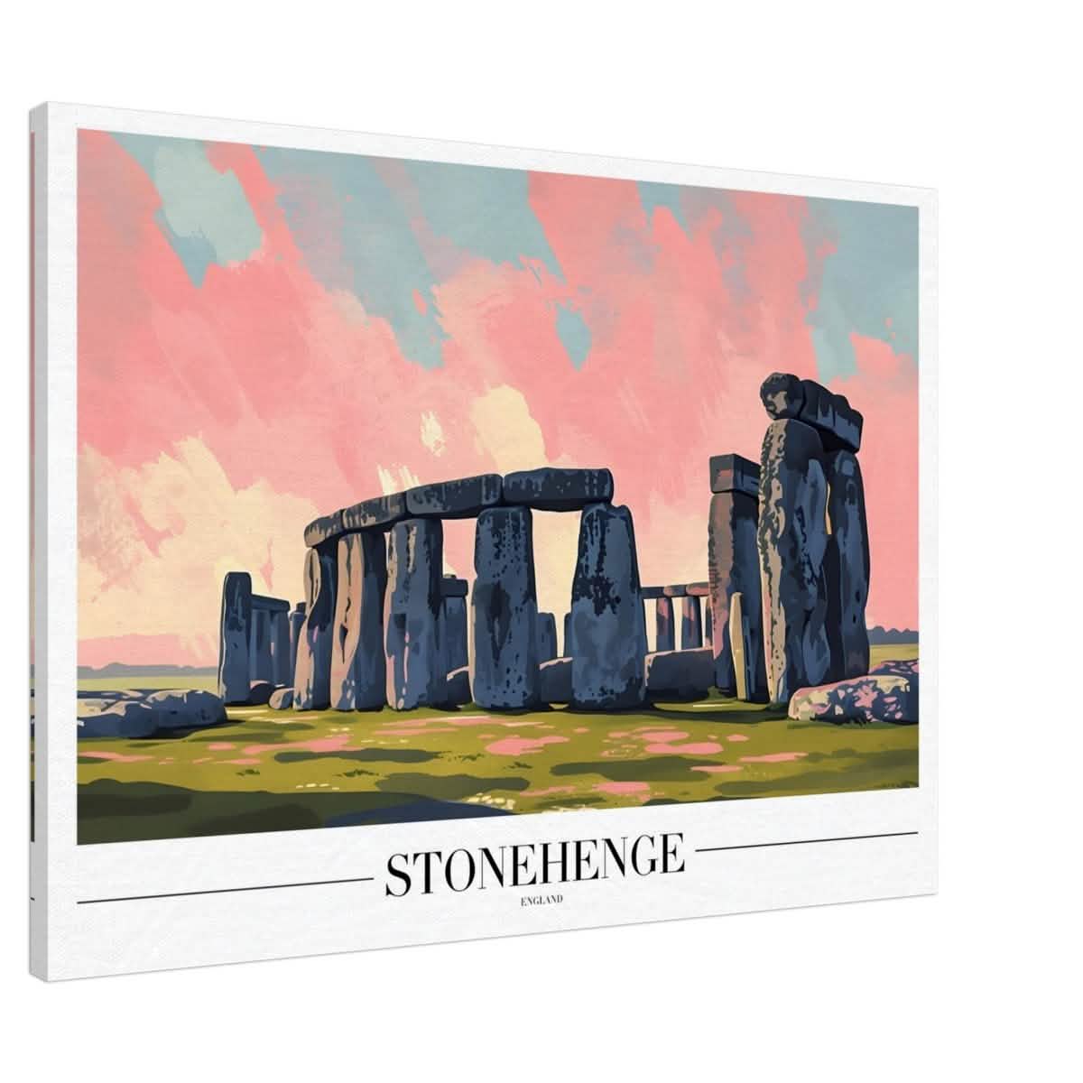Da Vinci Travel Collection wall art print | Stonehenge England - Canvas - 70x100 cm / 28x40″ - Slim