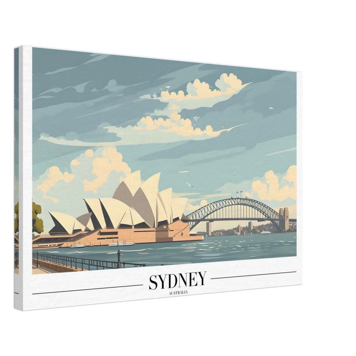 Da Vinci Travel Collection wall art print | Sydney Australia | Harbour Bridge Opera House - Canvas - 50x75 cm / 20x30″ - Thick