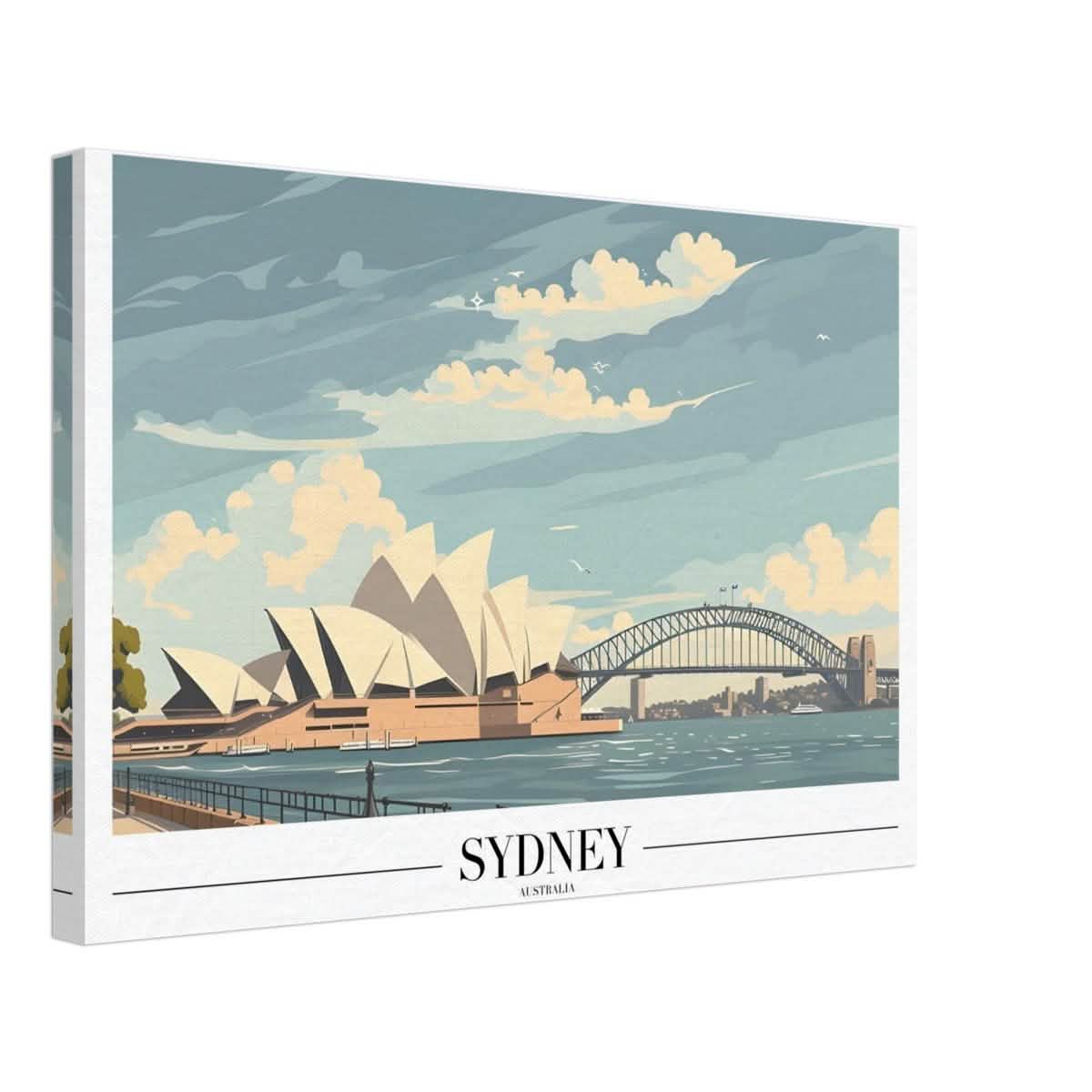 Da Vinci Travel Collection wall art print | Sydney Australia | Harbour Bridge Opera House - Canvas - 40x60 cm / 16x24″ - Thick