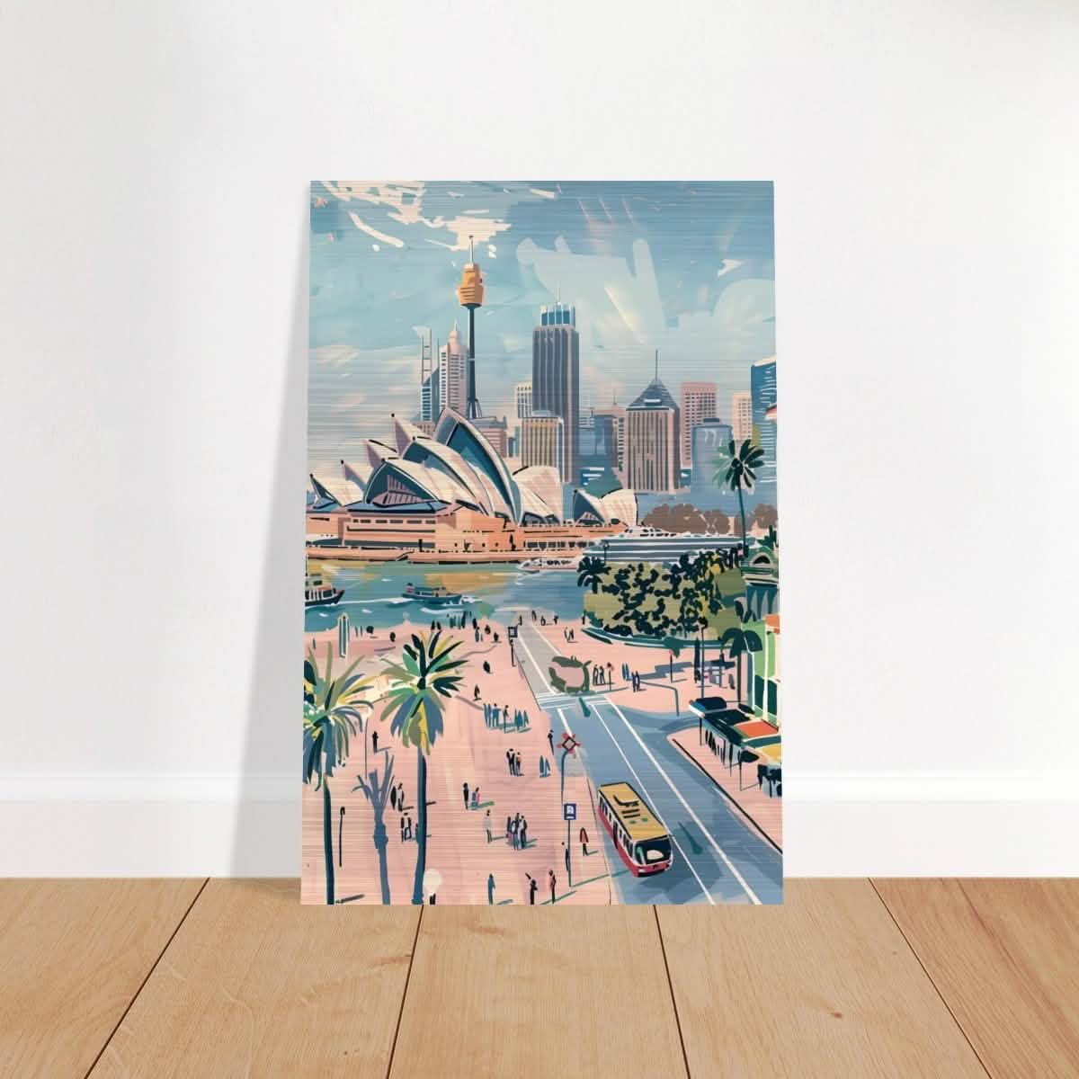 Da Vinci Travel Collection wall art print | Sydney Australia - Brushed Aluminum Print - 60x90 cm / 24x36″ -