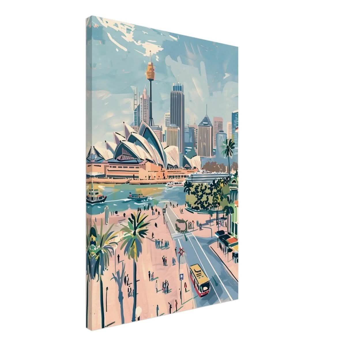 Da Vinci Travel Collection wall art print | Sydney Australia - Canvas - 50x75 cm / 20x30″ - Slim