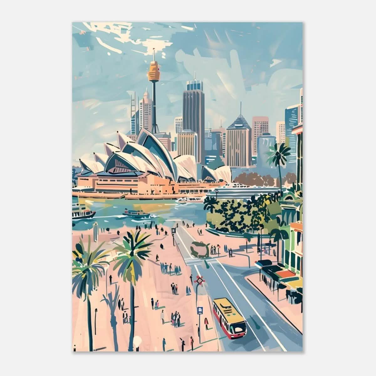 Da Vinci Travel Collection wall art print | Sydney Australia - Aluminum Print - 70x100 cm / 28x40″ -