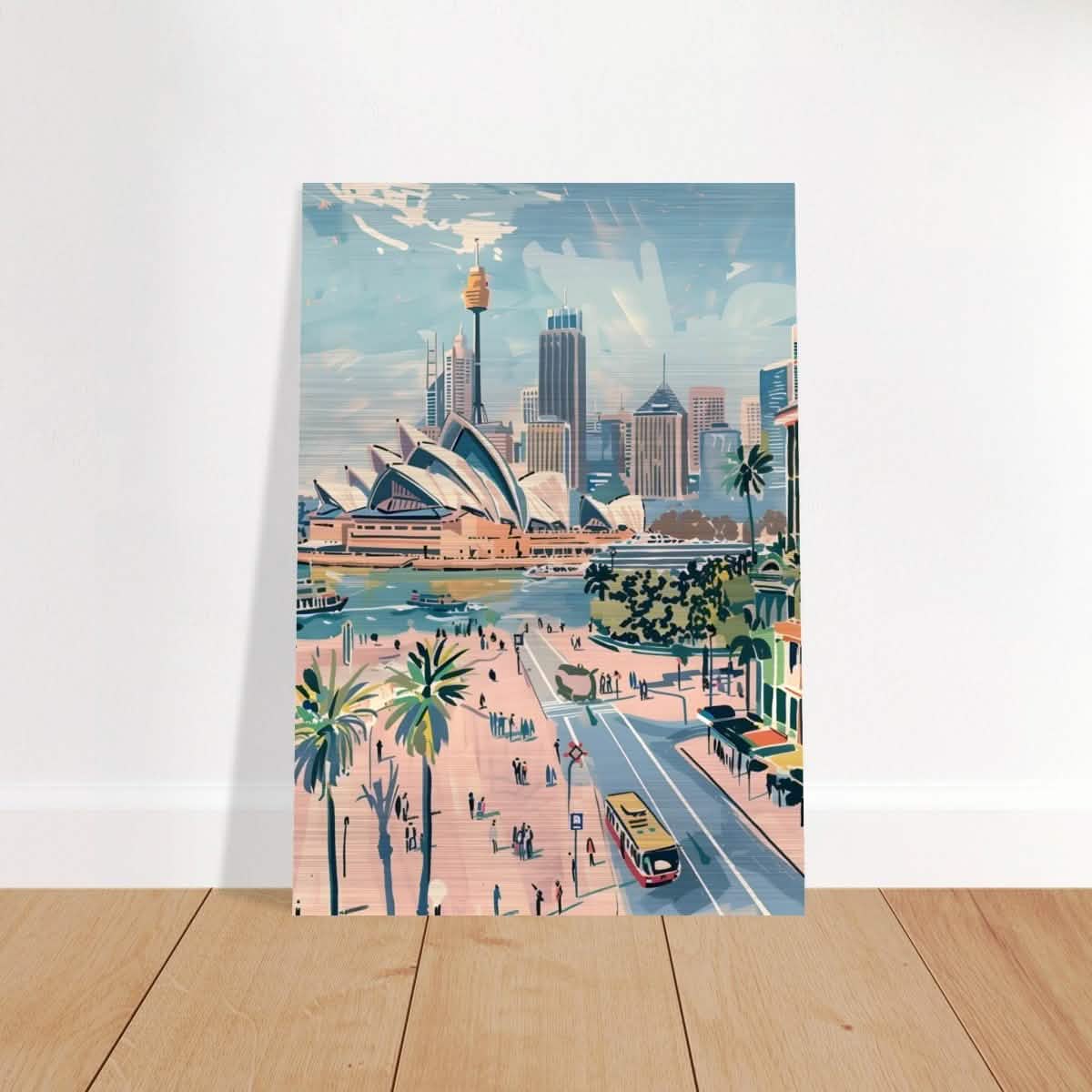 Da Vinci Travel Collection wall art print | Sydney Australia - Brushed Aluminum Print - 70x100 cm / 28x40″ -