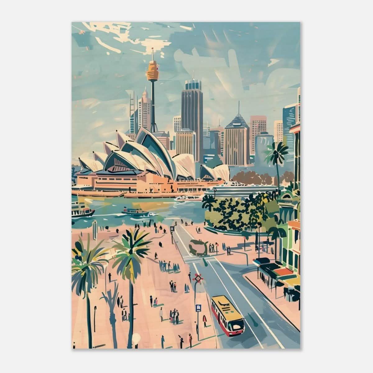Da Vinci Travel Collection wall art print | Sydney Australia - Wood Prints - 70x100 cm / 28x40″ - 20 mm