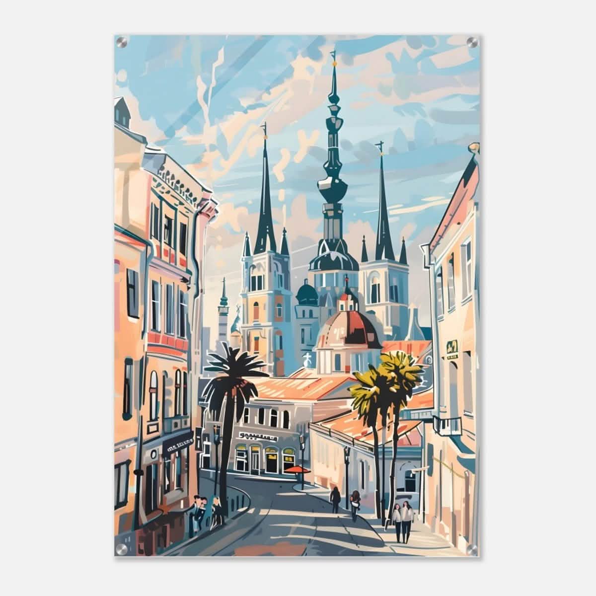 Da Vinci Travel Collection wall art print | Tallinn Estonia - Acrylic Print - 70x100 cm / 28x40″ -