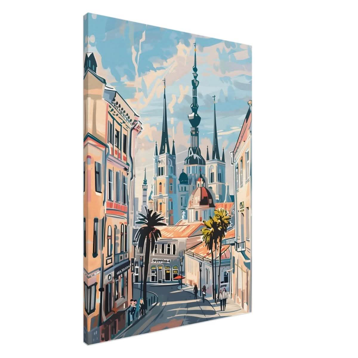 Da Vinci Travel Collection wall art print | Tallinn Estonia - Canvas - 70x100 cm / 28x40″ - Slim