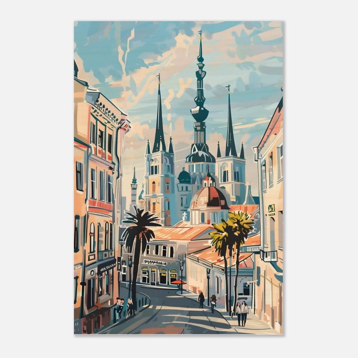 Da Vinci Travel Collection wall art print | Tallinn Estonia - Wood Prints - 60x90 cm / 24x36″ - 10 mm