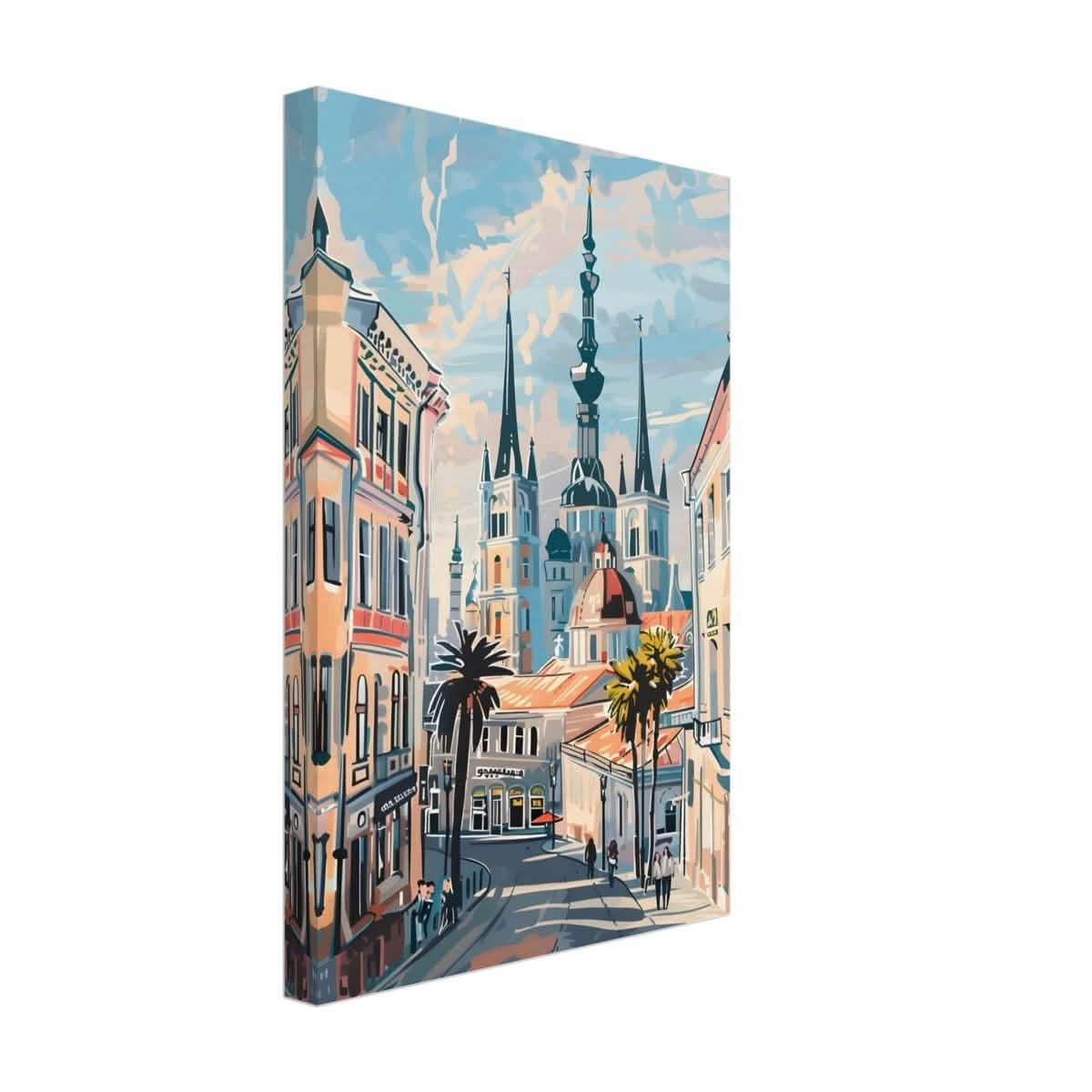 Da Vinci Travel Collection wall art print | Tallinn Estonia - Canvas - 30x45 cm / 12x18″ - Thick