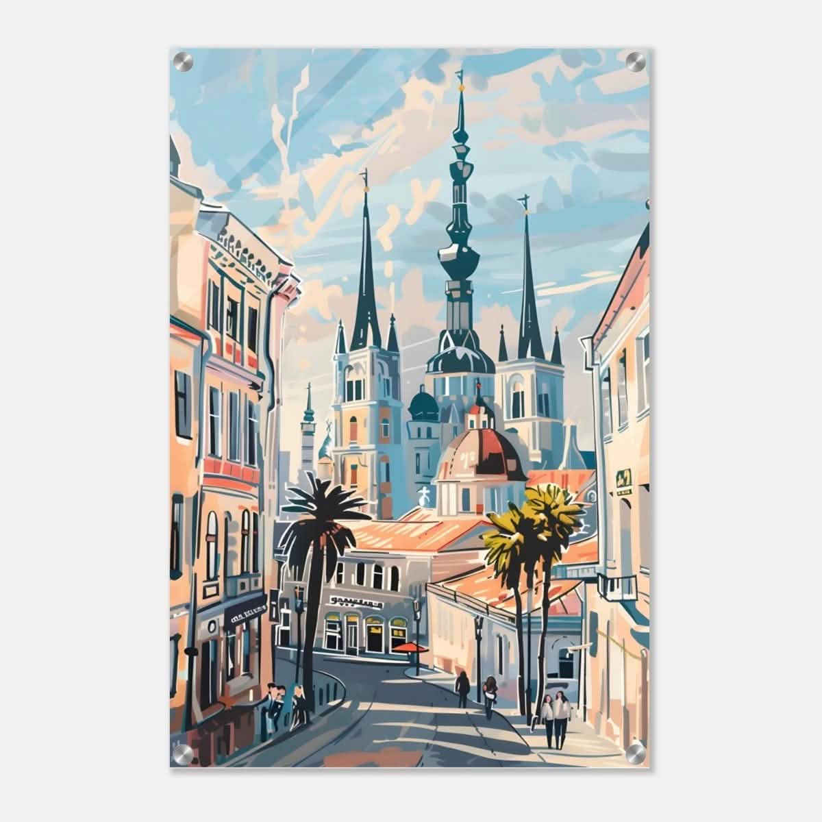 Da Vinci Travel Collection wall art print | Tallinn Estonia - Acrylic Print - 50x75 cm / 20x30″ -
