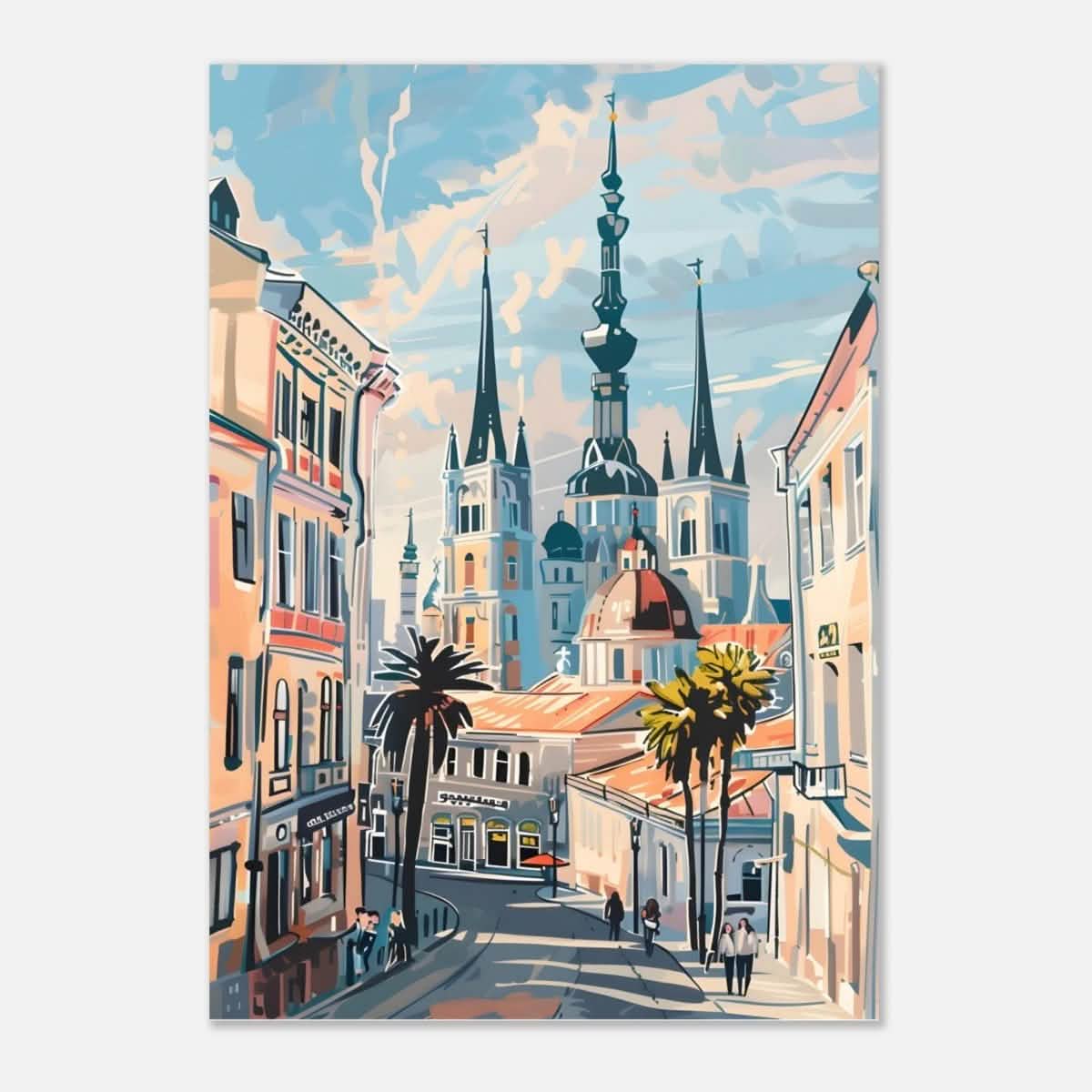 Da Vinci Travel Collection wall art print | Tallinn Estonia - Aluminum Print - 70x100 cm / 28x40″ -