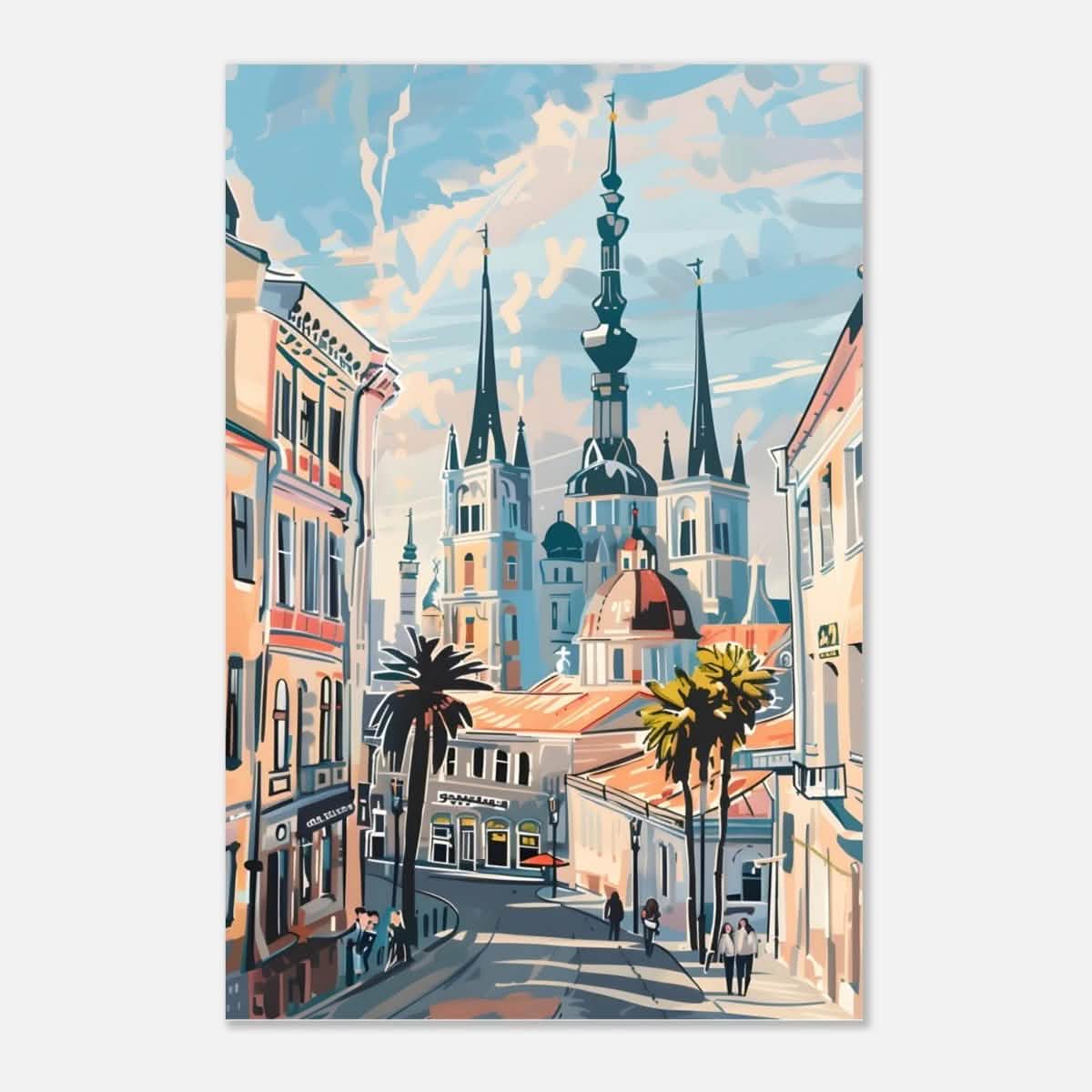 Da Vinci Travel Collection wall art print | Tallinn Estonia - Aluminum Print - 30x45 cm / 12x18″ -