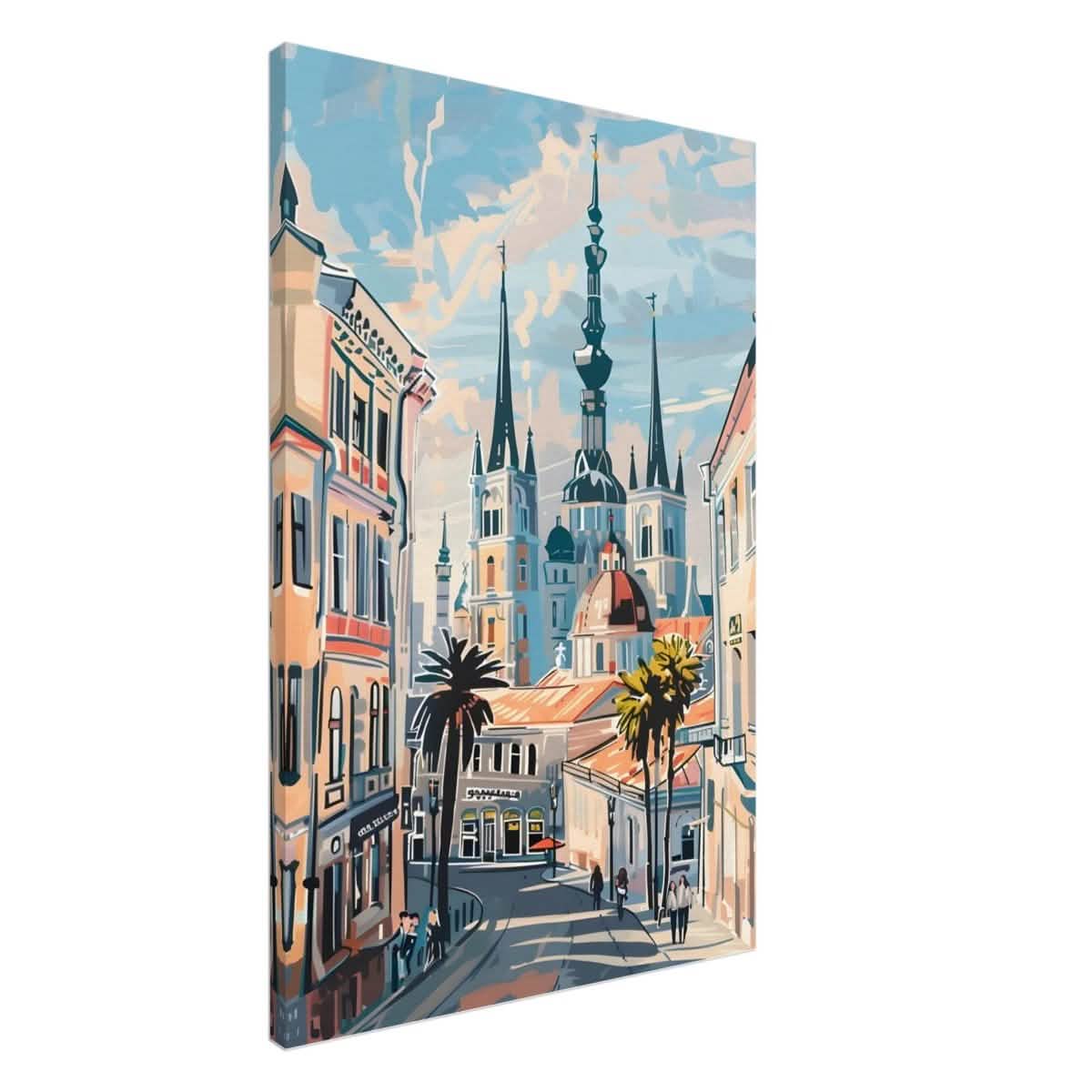 Da Vinci Travel Collection wall art print | Tallinn Estonia - Canvas - 60x90 cm / 24x36″ - Slim