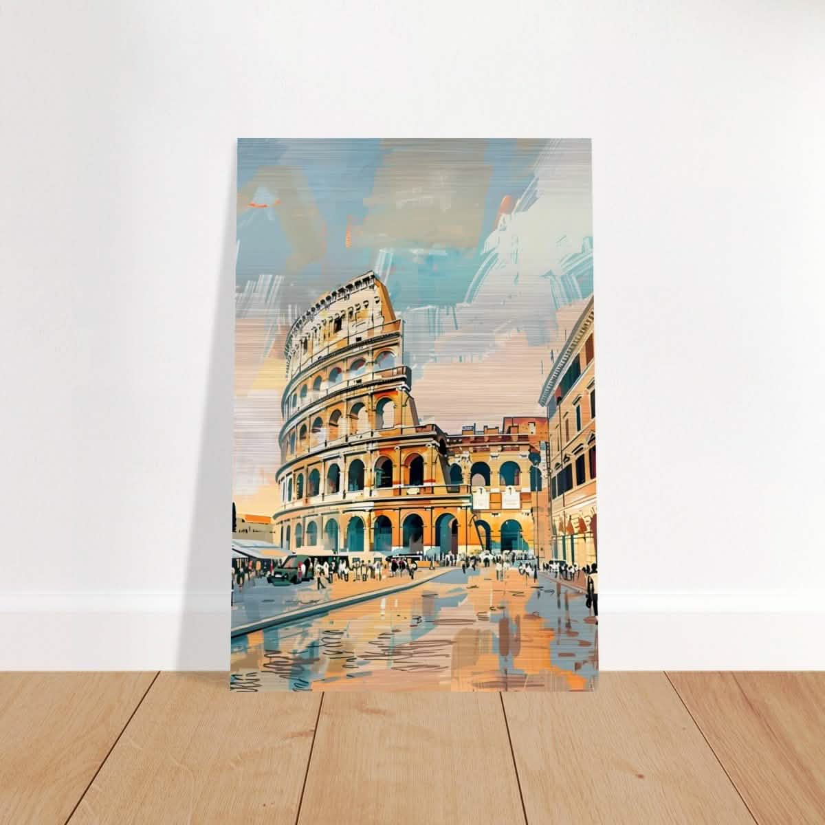Da Vinci Travel Collection wall art print | The Colosseum Rome Italy - Brushed Aluminum Print - 60x90 cm / 24x36″ -