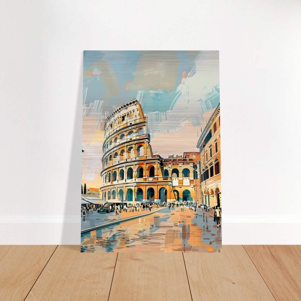 Da Vinci Travel Collection wall art print | The Colosseum Rome Italy - Brushed Aluminum Print - 70x100 cm / 28x40″ -