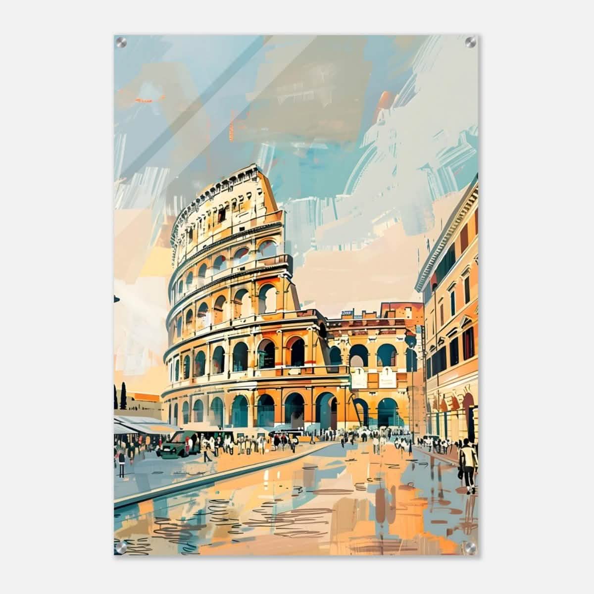 Da Vinci Travel Collection wall art print | The Colosseum Rome Italy - Acrylic Print - 70x100 cm / 28x40″ -