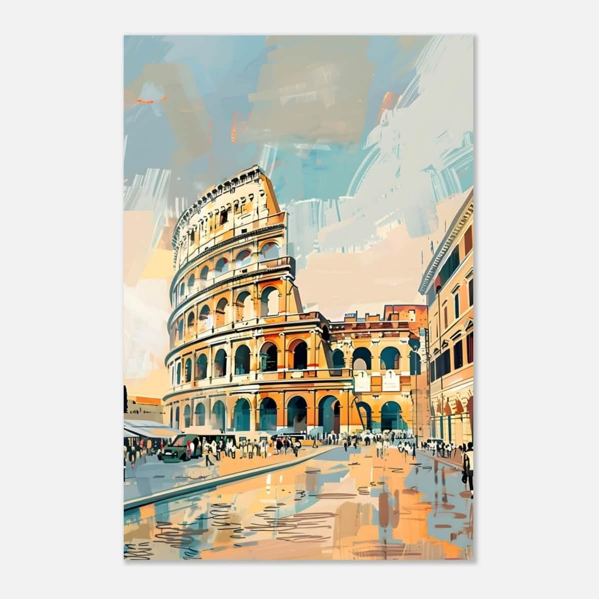 Da Vinci Travel Collection wall art print | The Colosseum Rome Italy - Aluminum Print - 40x60 cm / 16x24″ -
