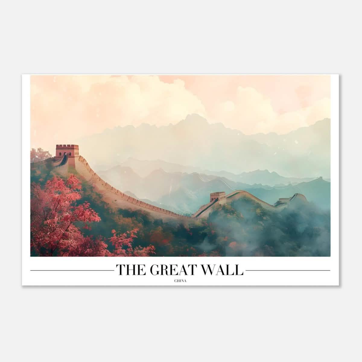 Da Vinci Travel Collection wall art print | The Great Wall China - Aluminum Print - 50x75 cm / 20x30″ -