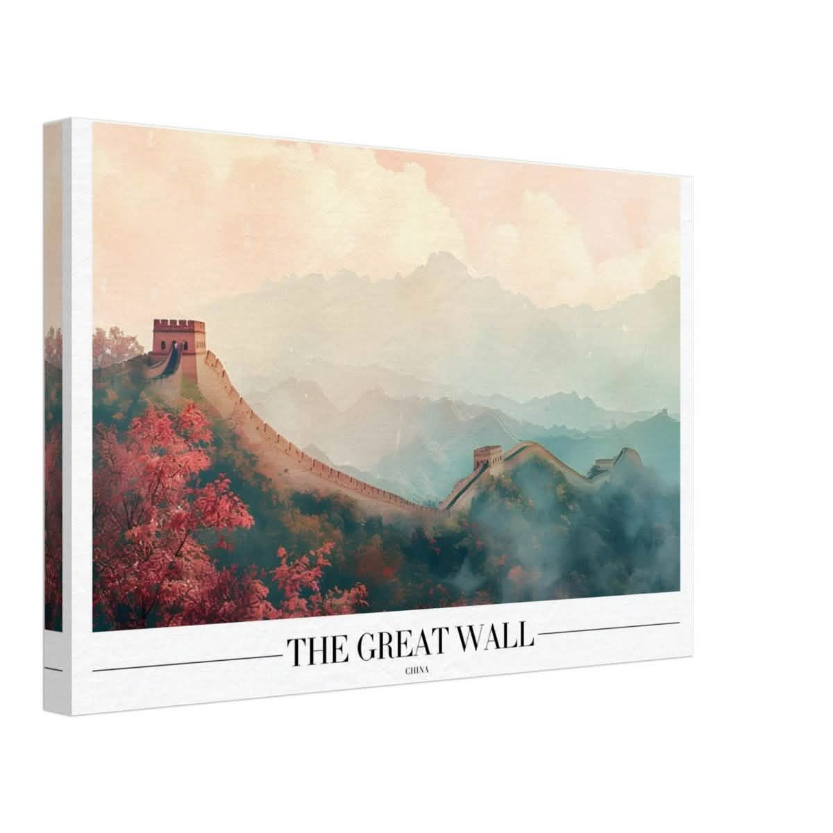 Da Vinci Travel Collection wall art print | The Great Wall China - Canvas - 30x45 cm / 12x18″ - Slim