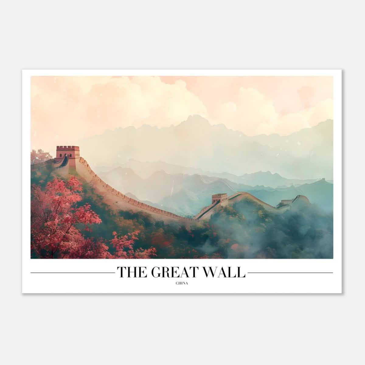 Da Vinci Travel Collection wall art print | The Great Wall China - Aluminum Print - 70x100 cm / 28x40″ -