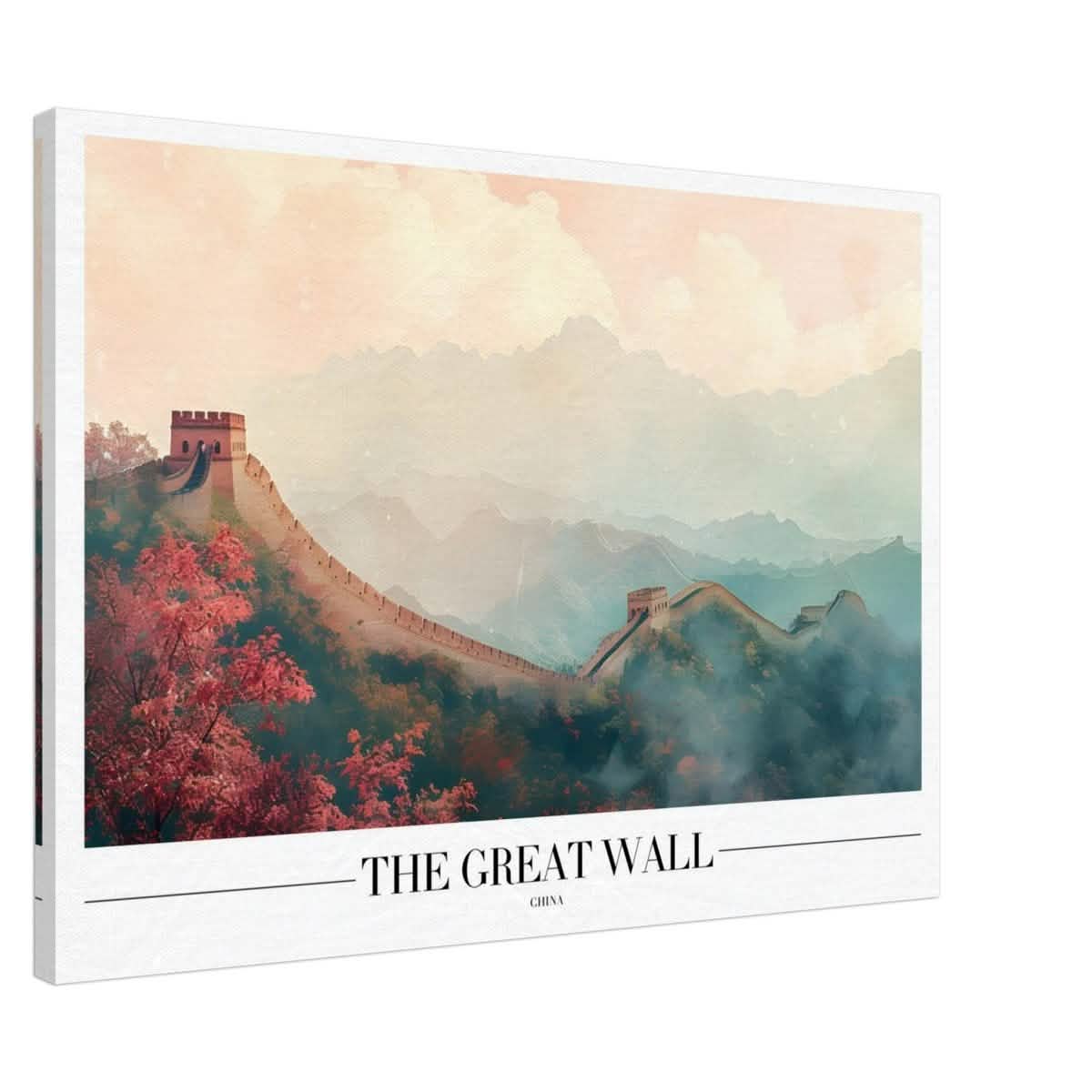 Da Vinci Travel Collection wall art print | The Great Wall China - Canvas - 70x100 cm / 28x40″ - Thick