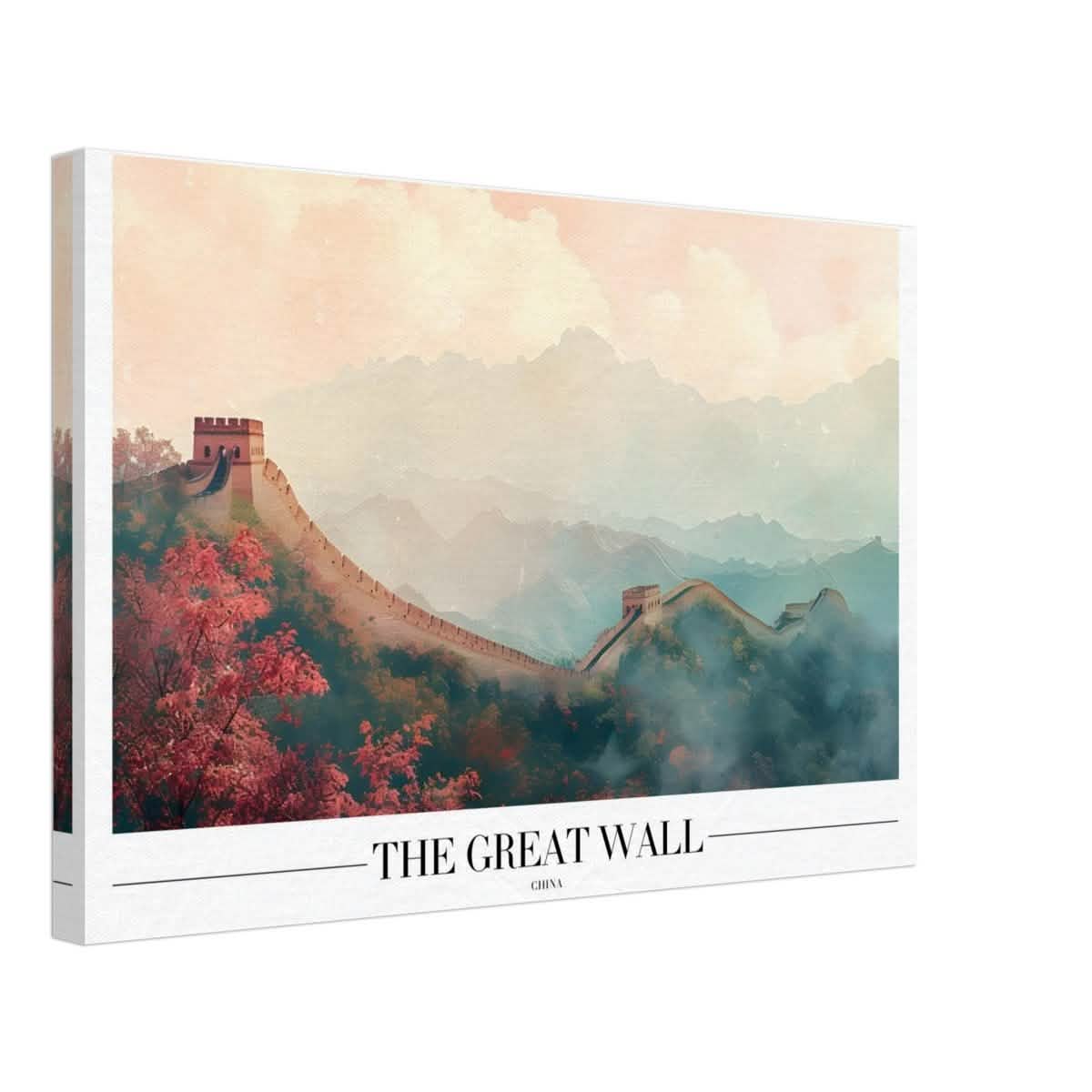 Da Vinci Travel Collection wall art print | The Great Wall China - Canvas - 40x60 cm / 16x24″ - Thick