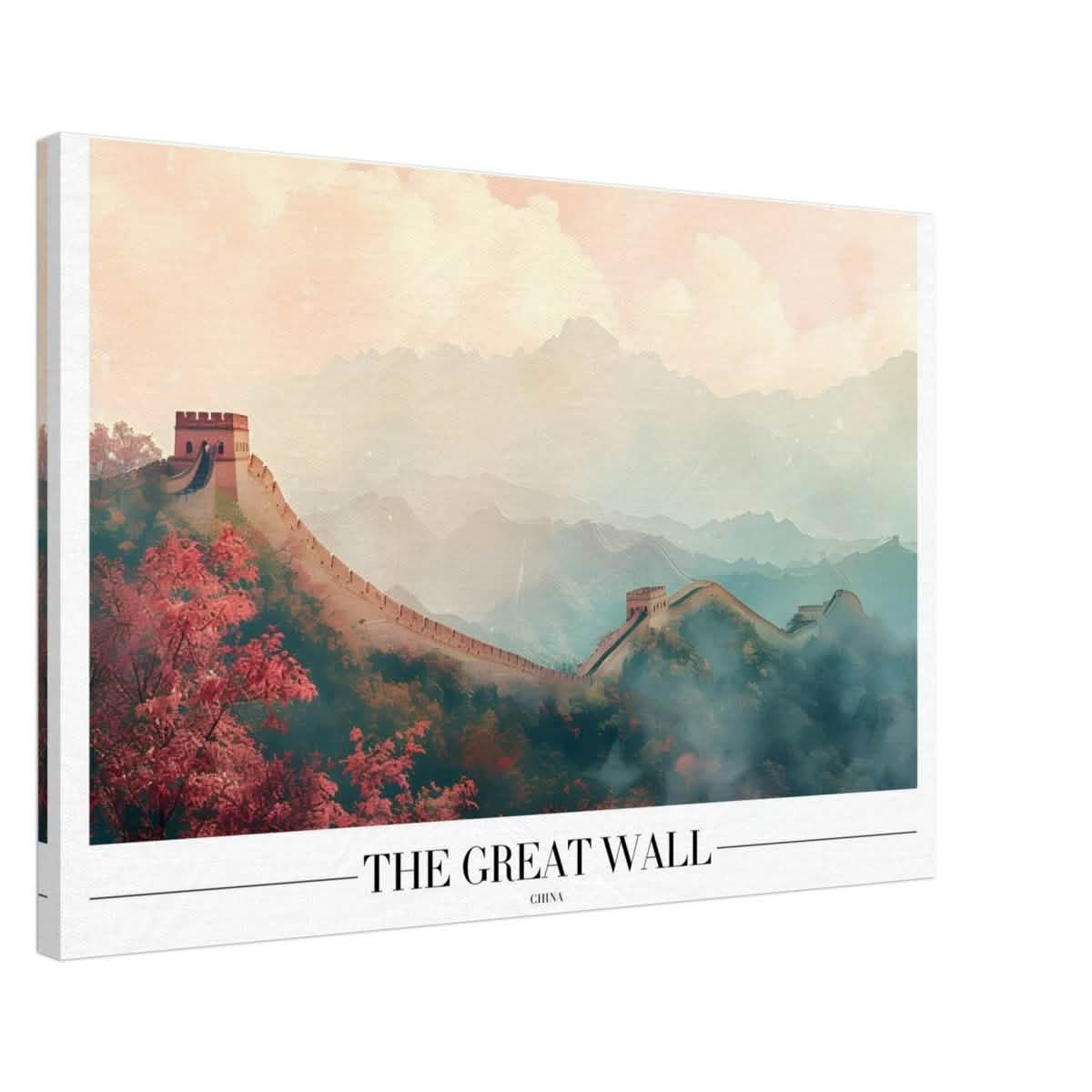 Da Vinci Travel Collection wall art print | The Great Wall China - Canvas - 60x90 cm / 24x36″ - Thick