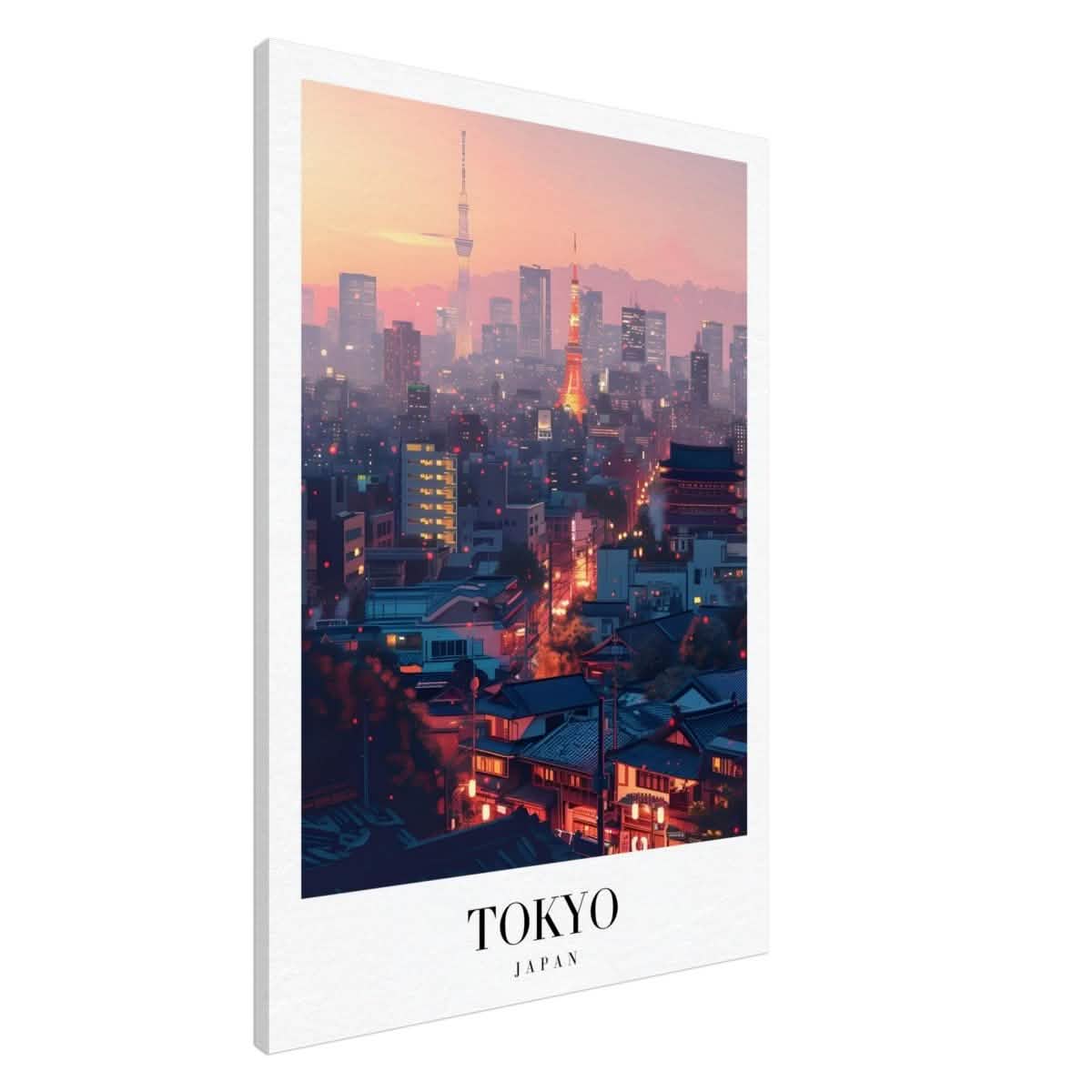 Da Vinci Travel Collection wall art print | Tokyo Japan - Canvas - 70x100 cm / 28x40″ - Slim